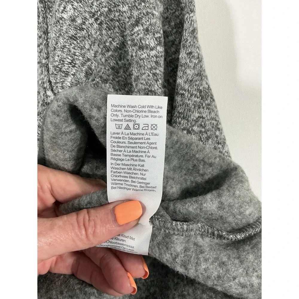 NWOT J. Crew Men's Authentic Fleece 1/4 Snap Pullover Heather Gray